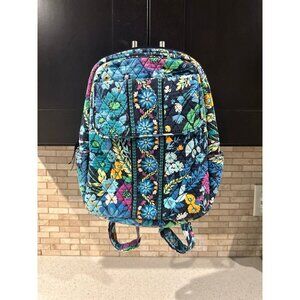 Vera Bradley Quilted Midnight Blue Floral Pattern Baby Backpack